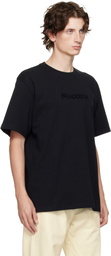 JW Anderson Black Logo Embroidery T-shirt