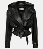 Alexandre Vauthier Cropped leather jacket