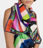 Pucci Iride-print silk twill scarf