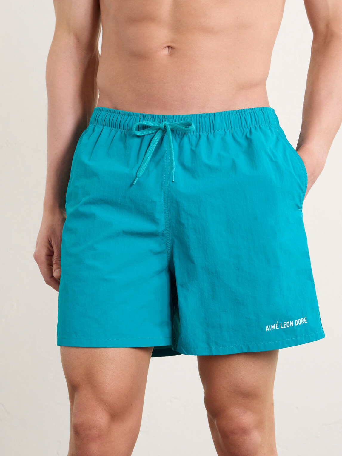 Aimé Leon Dore - Straight-Leg Logo-Embroidered Shell Drawstring Shorts - Green