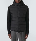 Moncler Down-paneled wool-blend cardigan