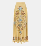 Etro Floral silk maxi skirt