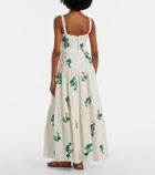 Agua by Agua Bendita Lima embroidered linen maxi dress