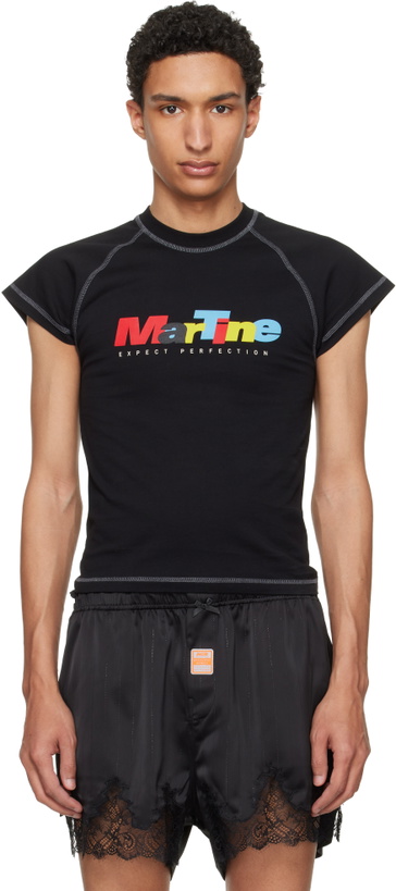 Photo: Martine Rose Black Raglan Shrunken T-shirt