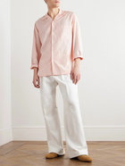 UMIT BENAN B - Camp-Collar Silk-Poplin Shirt - Pink