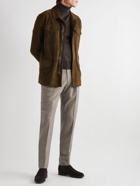 Rubinacci - Straight-Leg Pleated Wool-Flannel Trousers - Neutrals