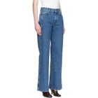 BALMAIN Blue Straight Denim Jeans