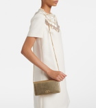 Valentino Garavani VLogo Mini metallic leather clutch