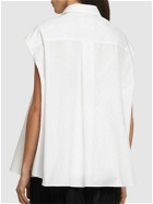 SACAI Cotton Blend Poplin Sleeveless Shirt