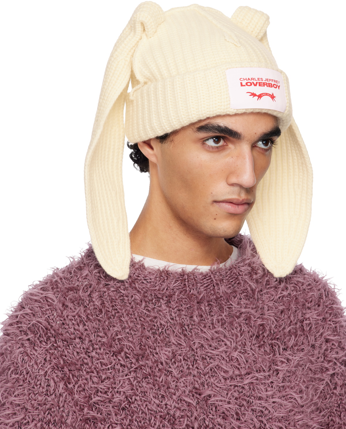 帽子 Charles Jeffrey LOVERBOY CHUNKY RABBIT Charles Jeffrey LOVERBOY Off-White Chunky Rabbit Beanie Charles