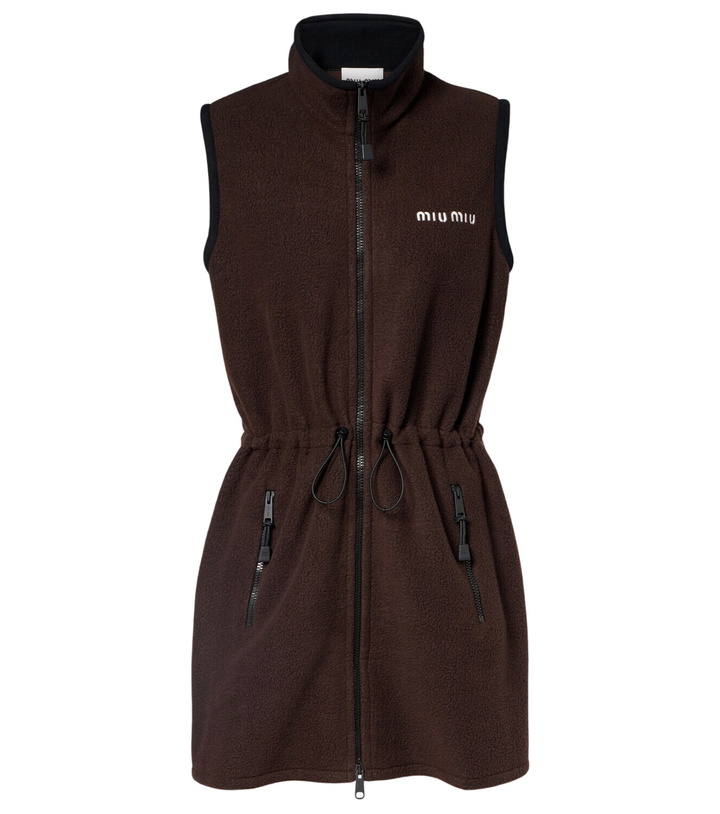 Photo: Miu Miu Logo fleece minidress