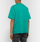 Balenciaga - Oversized Embroidered Cotton-Jersey T-Shirt - Green