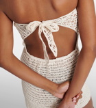 Anna Kosturova Camellia cotton crochet bustier dress