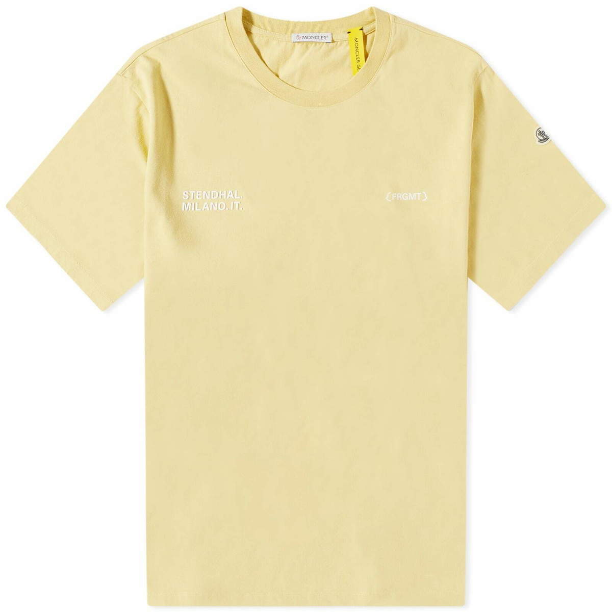 Moncler Men's Genius x Fragment T-Shirt in Yellow Moncler