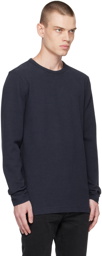 BOSS Navy Crewneck Long Sleeve T-Shirt