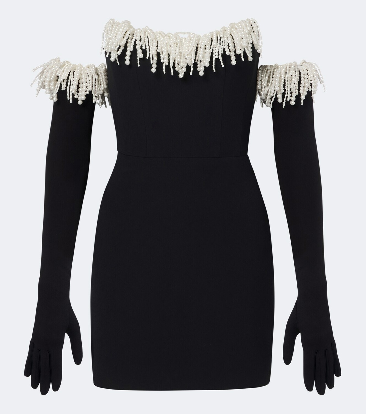 David Koma Embellished fringed bustier minidress