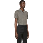 Saint Laurent Black Metallic Polo Shirt