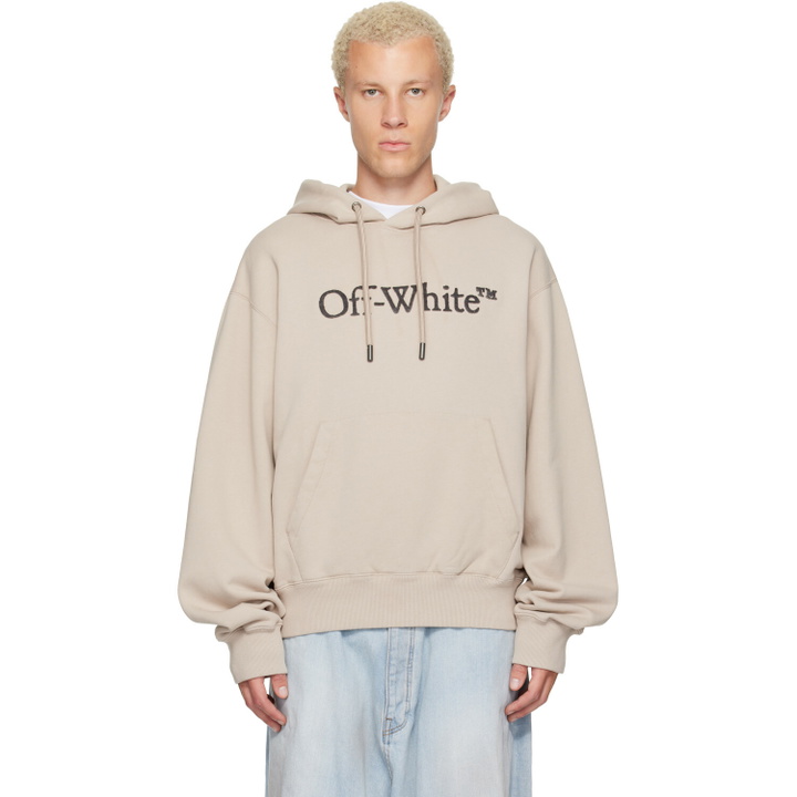 Photo: Off-White Beige Big Bookish Regular Hoodie