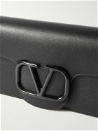 Valentino Garavani - Logo-Appliquéd Leather Messenger Bag