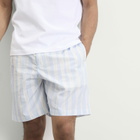 Jacquemus Men's Stripe Boxer Shorts in Blue Beige Gouache Print