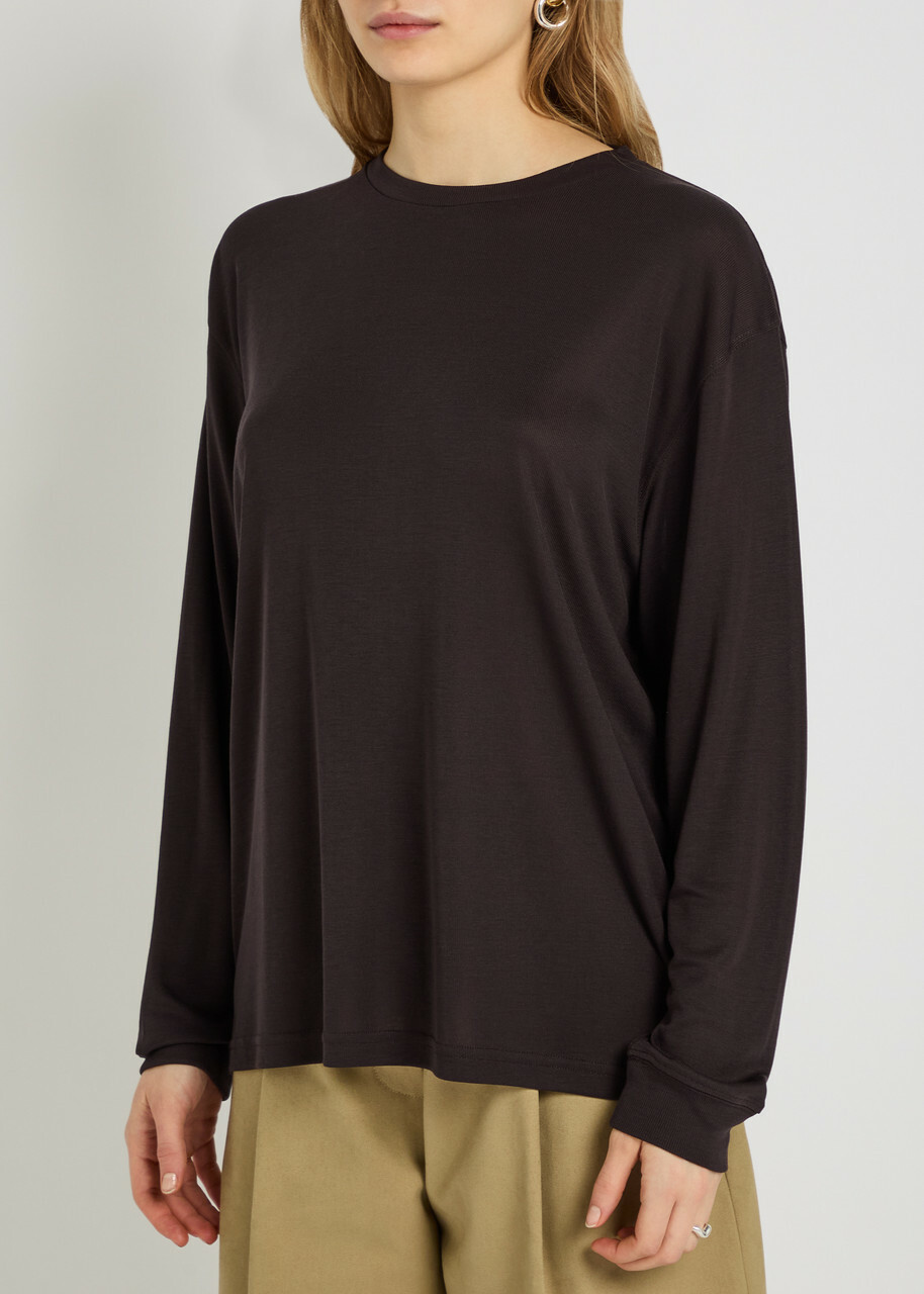 Studio Nicholson Simmons Fine-knit T-shirt Dark Purple