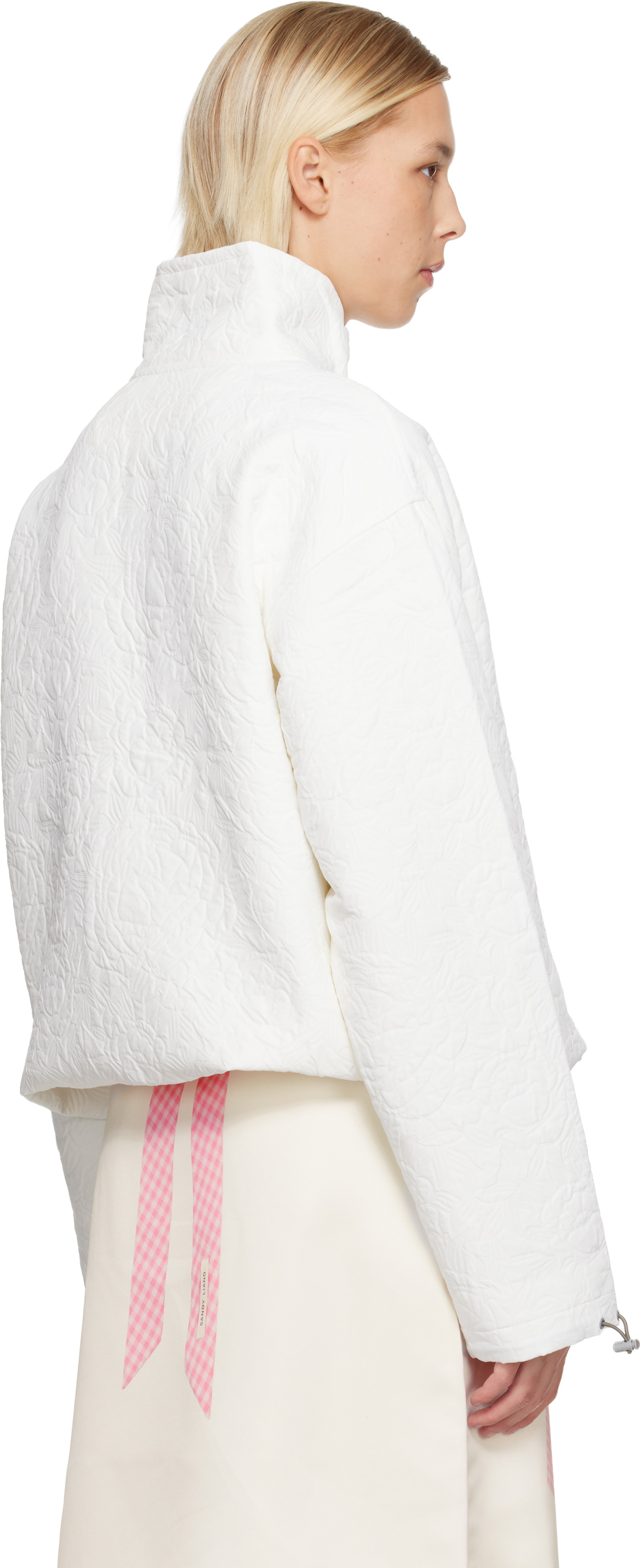 Sandy Liang White Ascher Pullover Jacket