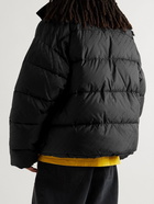 Balenciaga - Oversized Quilted Logo-Jacquard Shell Jacket - Black