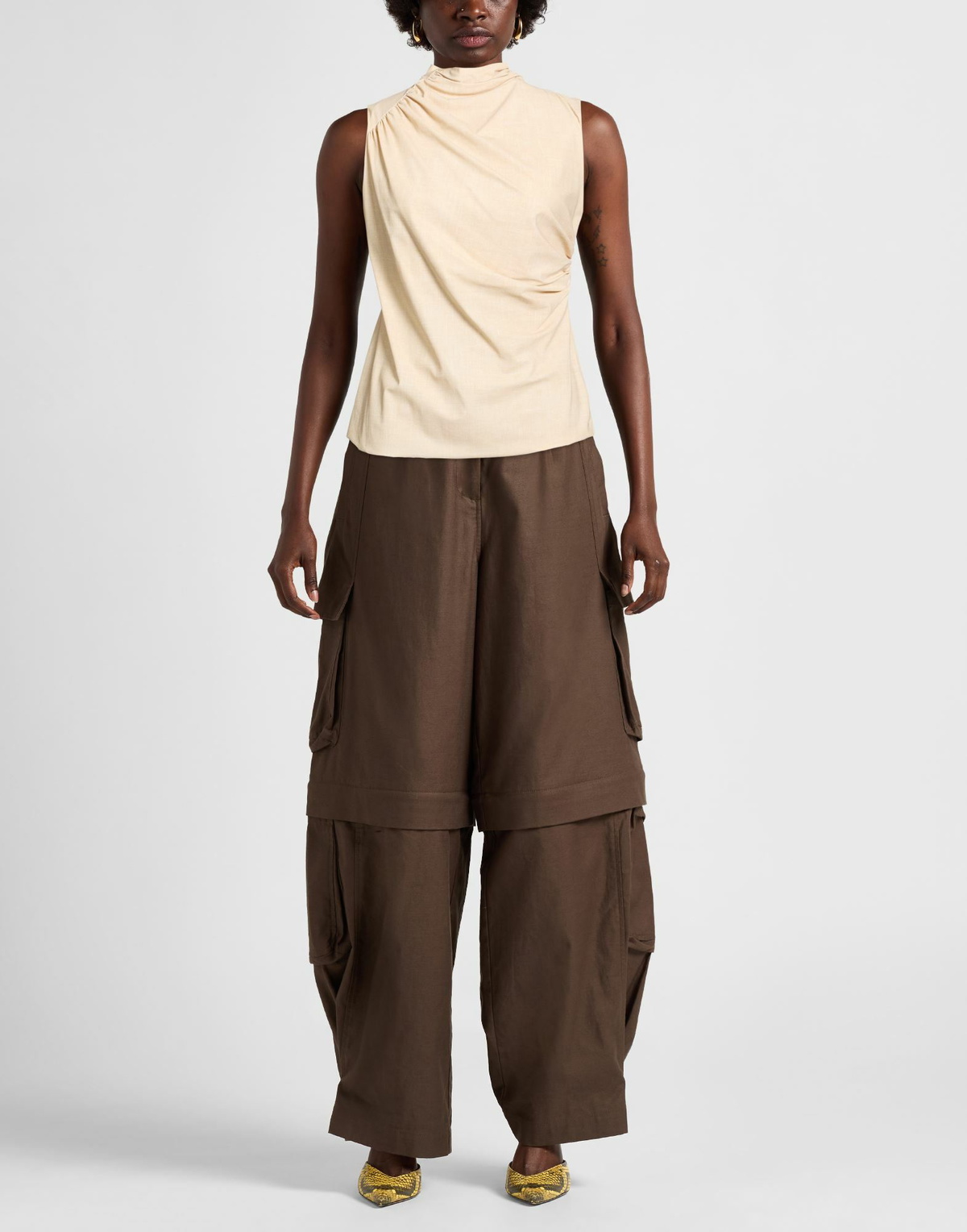 Chiara Boni La Petite Robe Womens Top in Beige