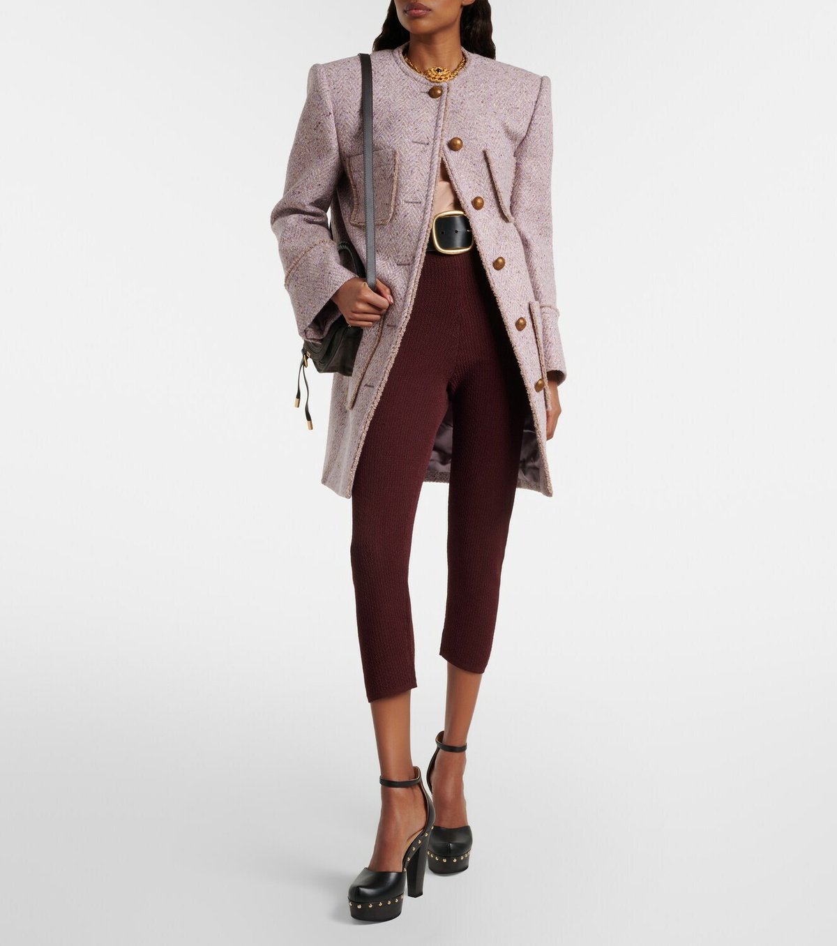 Chloé Wool-blend tweed coat