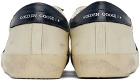 Golden Goose Beige & Navy Super-Star Classic Sneakers