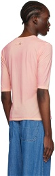 MM6 Maison Margiela Pink Crewneck T-Shirt