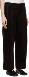 Deiji Studios Brown 'The Straight Cord' Lounge Pants