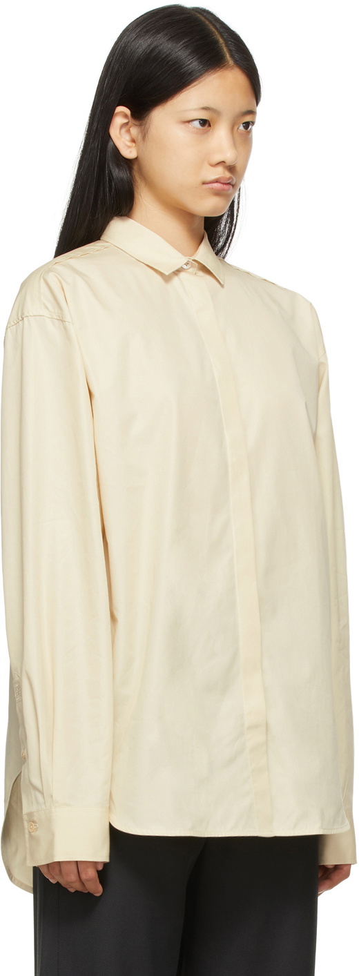 Totême Beige Poplin Oversized Shirt Toteme