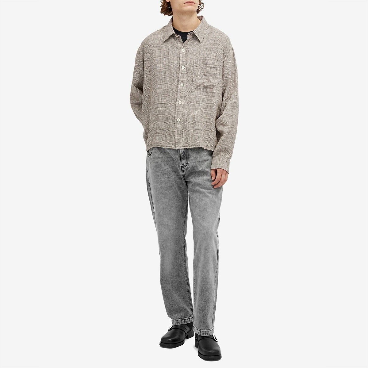 mfpen Men's Regular Jeans in Washed Grey mfpen