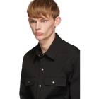 Rick Owens Black Twill Overshirt