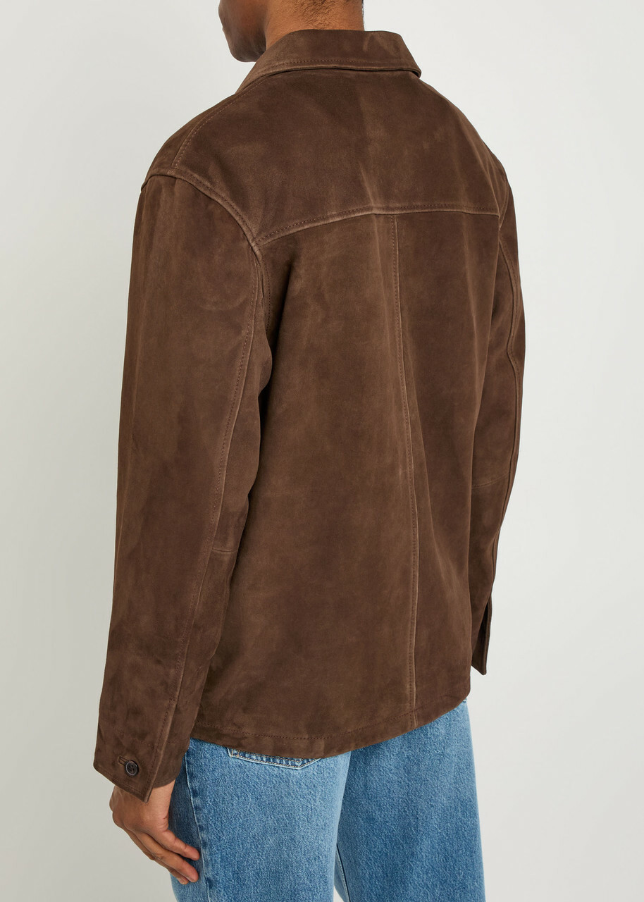 Officine Générale Erickson Suede Jacket Brown