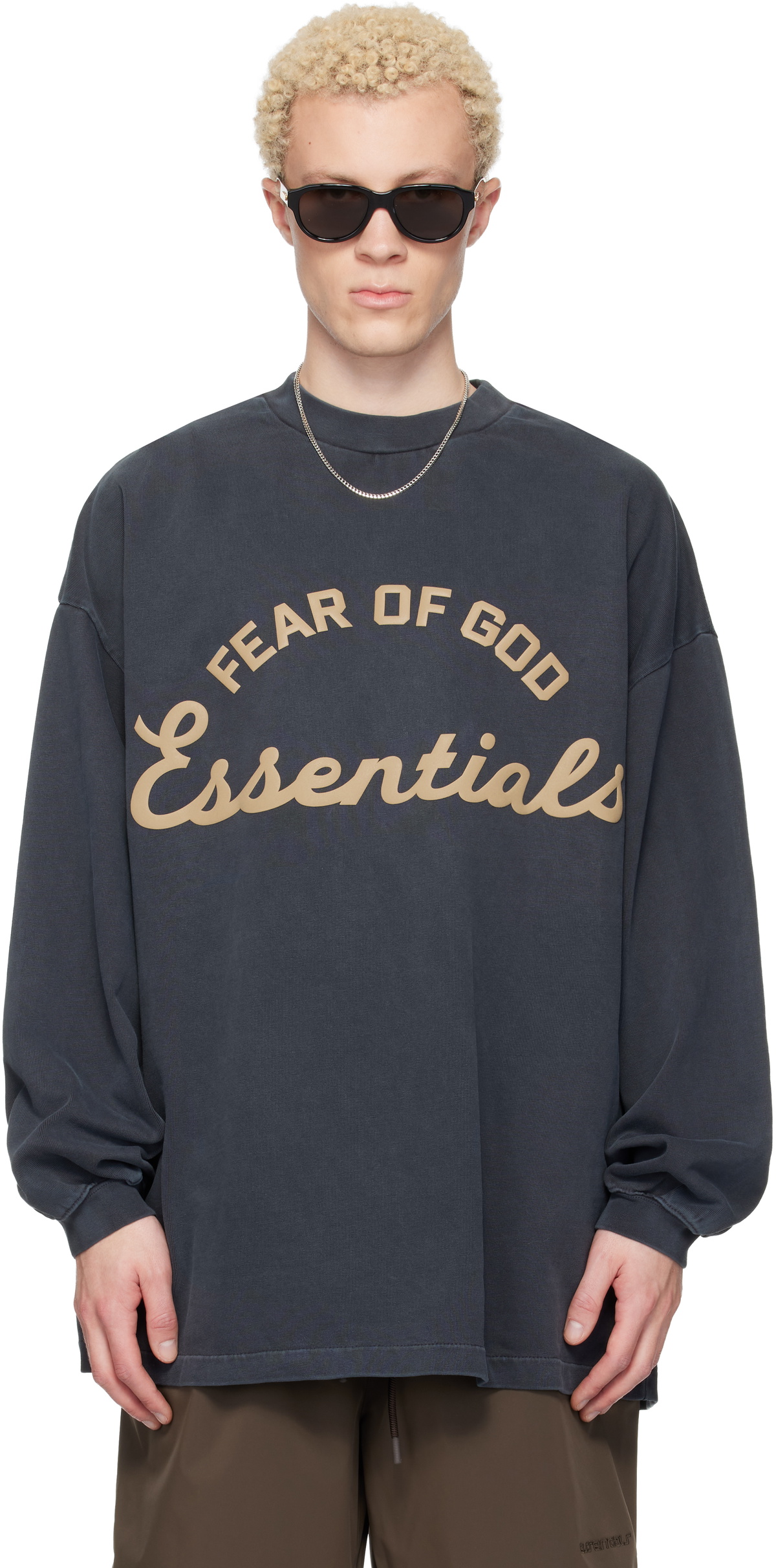 Fear of God ESSENTIALS Gray Training 90s Long Sleeve T-shirt