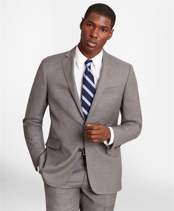 Photo: Brooks Brothers Men's Regent-Fit Wool Twill Suit Jacket | Grey