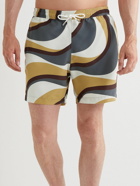Mr P. - Straight-Leg Mid-Length Printed Swim Shorts - Yellow