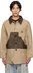 Andersson Bell Beige Carpenter Shorts Inserted Coat