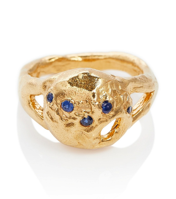 Photo: Alighieri - The Sapphire's Patch 24kt gold-plated ring with sapphires