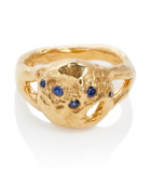 Alighieri - The Sapphire's Patch 24kt gold-plated ring with sapphires