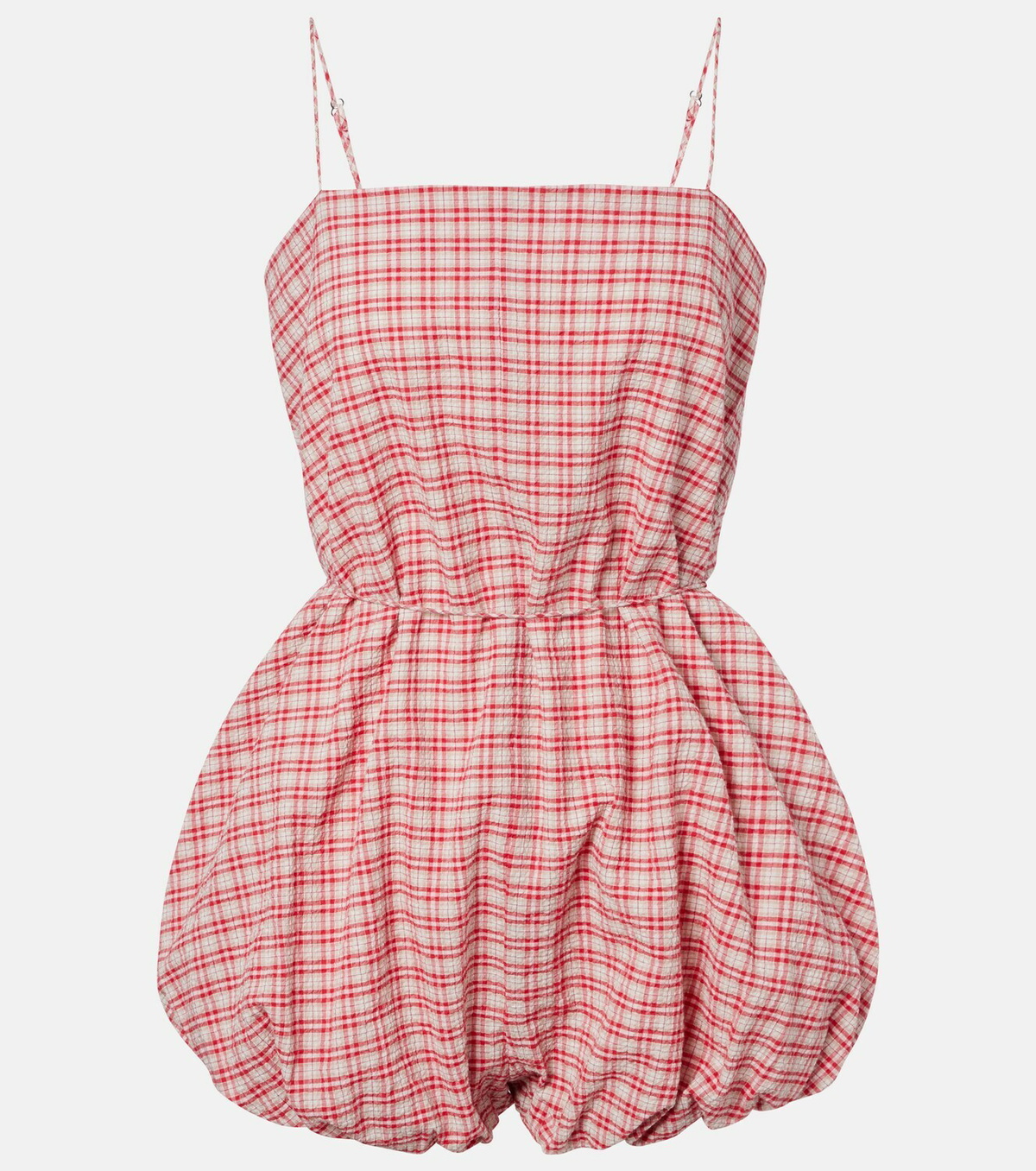 Faithfull Riatto checked cotton romper