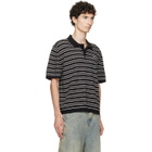 Represent Black & White California Striped Polo