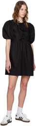 GANNI Black Tie String Minidress