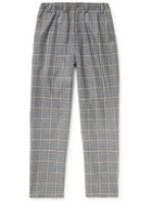 Malbon Golf - Tradition Straight-Leg Cropped Checked Jersey Golf Trousers - Gray