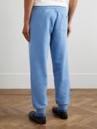 TOM FORD - Tapered Cotton-Jersey Sweatpants - Blue