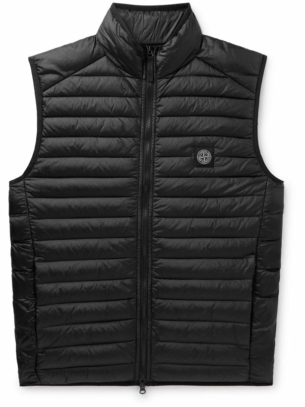 Photo: Stone Island - Channel Logo-Appliquéd Quilted Shell Down Jacket - Black