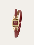 Ferragamo Womens Gancini Bangle watch in Red