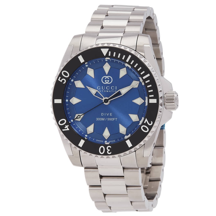 Photo: Gucci Dive Automatic Blue Dial Mens Watch YA136362
